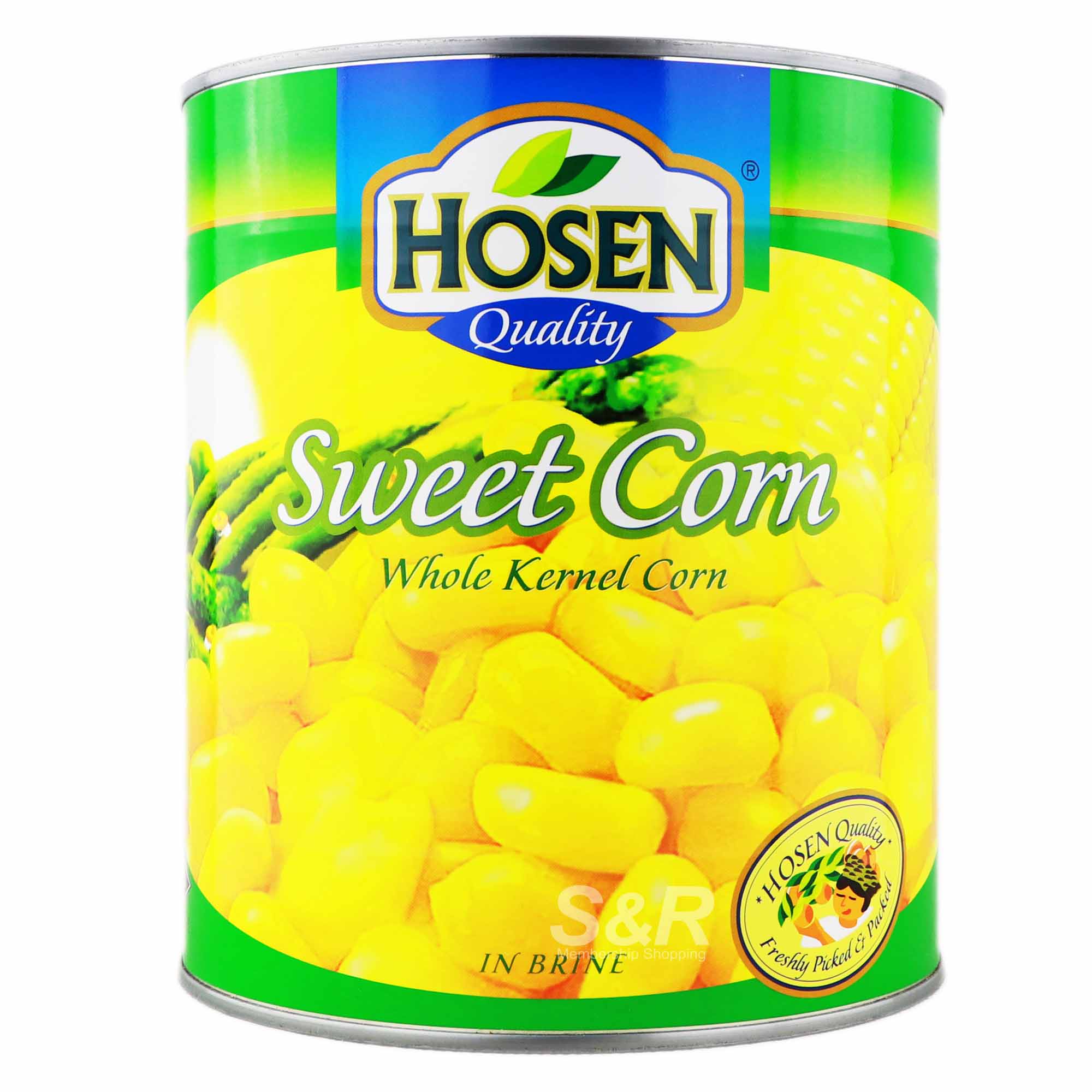 Hosen Quality Sweet Corn Whole Kernel Corn in Brine 2.95kg